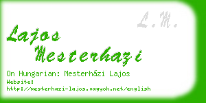 lajos mesterhazi business card